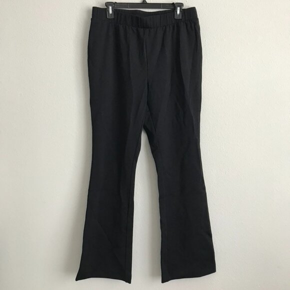 Isaac Mizrahi Live! Regular Crepe Ponte Baby Bootcut Pants -Black (Sz M) a621245 - Picture 1 of 5